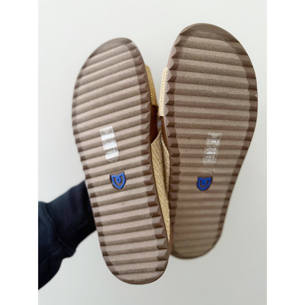 NWOT Rothy's The Weekend Slip On Slide Sandals Gold Shimmer Knit Size 8 - Picture 5 of 5